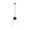 Z-Lite Wentworth 1 Light Pendant, Matte Black & Clear 2300P12-MB - alternate 6